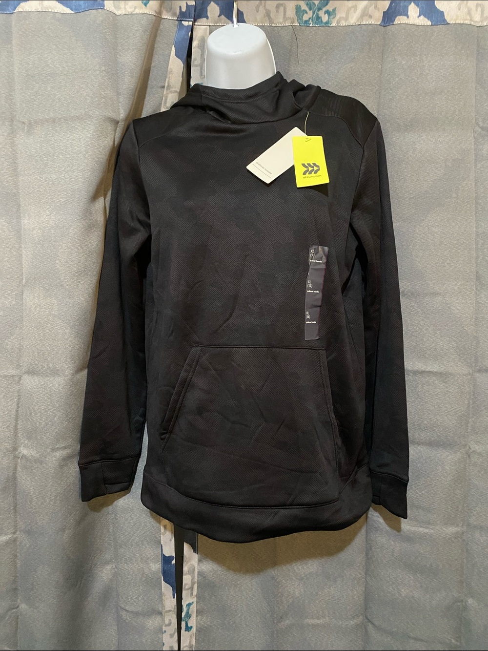 all in motion Black Hooded Pullover with Kangaroo Pocket